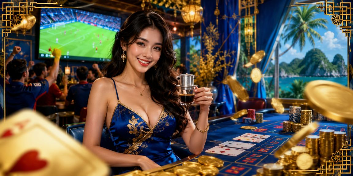 Người dùng Hà Nội theo dõi tỷ lệ kèo bóng đá trực tuyến tại quán cà phê buổi tối